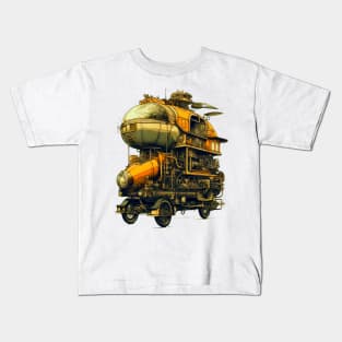 Dieselpunk Hovercar Kids T-Shirt